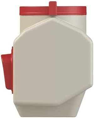 OverEZ Chicken Feeder - Holds 50 Pounds of Feed - Inside or Outside Hen Coop - Large Gravity Fed Automatic Poultry Dispenser - No Waste Rainproof Design