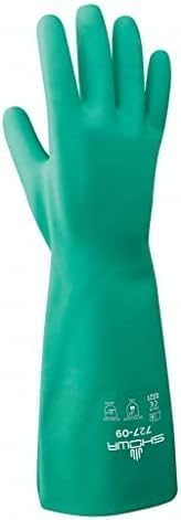 SHOWA Nitrile Gloves Large | Chemical Resistant | Unlined | 13 Inches Length | 12 Pairs, Pack of 12