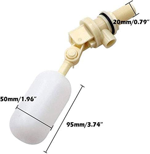 2 Pack Float Valve Stable Water Automatic Pet Water Dispenser Shut Off 1/2" Automatic Waterer Bowl Fill Feed Water Trough with Adjustable Arm Horse Cattle Sheep Pig Dog