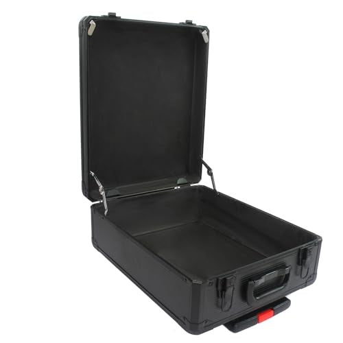 Black Hand Tool Box With 4 Layers Of Toolset,Aluminum Trolley Case Tool Set,Rolling Tool Case Box On Wheels,899pcs Household Hand Kit for House Repair, Garden, Office