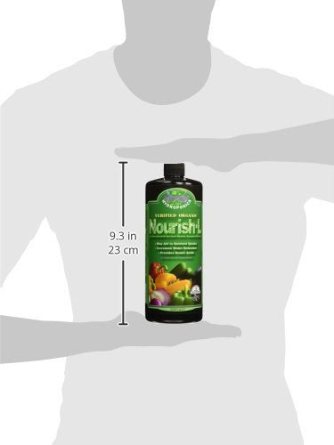 MICROBE LIFE HYDROPONICS Nourish-L Liquid Fertilizer, Stimulator to Enhance Plant Nutrient Absorption for Fruits & Vegetables, Use with Any Feeding Systems Including Hydroponics or Soil, 32 Ounces