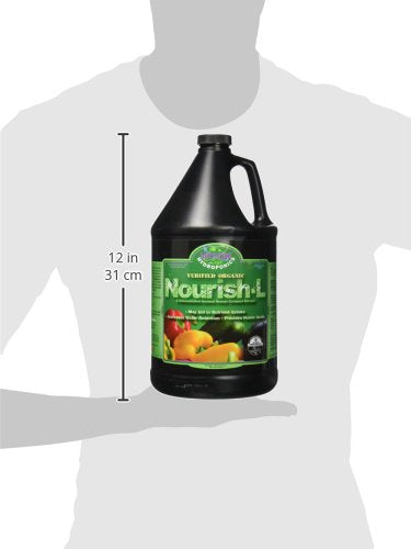 MICROBE LIFE HYDROPONICS Nourish-L Liquid Fertilizer for Hydroponics Gardening, Stimulator to Enhance Plant Nutrient Absorption for Fruits and Vegetables, Better Yields Better Grows, 1 Gallon