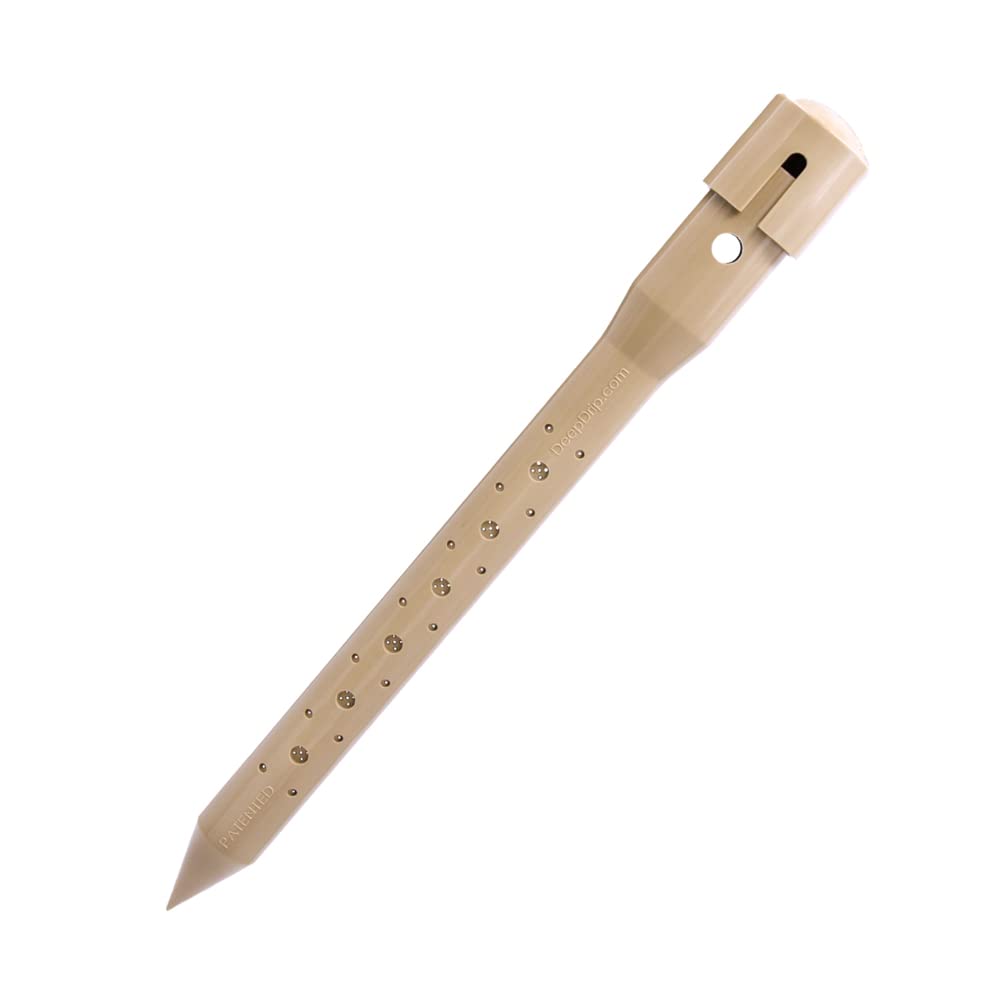 Underhill Deep Drip Irrigation Stakes 14-1/2-Inch, Case of 25 Watering Spikes for Trees and Bushes with Shallow Roots, Drip System Tubes, A-DD14-25