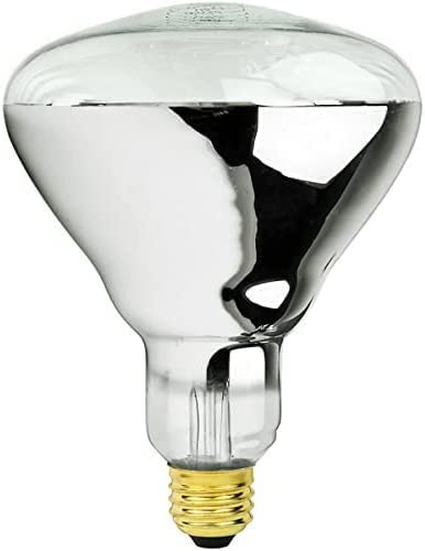 250 Watt Heat lamp Bulb for Bathroom R40 Incandescent Shower Heat Lamp Clear Infrared Bath Light 250R40 Chicken Light Bulb E26 Base 2 Pack