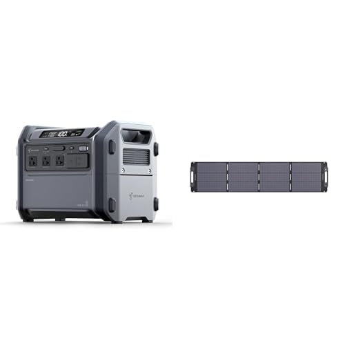 Segway Cube 1000 2200W Power Station Bundle with 200W Solar Panel Charger