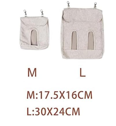 Rabbit Grey Sack Hay Bag Feeder Storage - Multipurpose for Chinchillas, Hamsters, Guinea Pigs & Small Animals