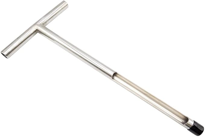 X·CELLENT Soil Probe, Soil Sample Probe 20 Inch with Reusable Soil Sampler Bags,Stainless Steel T-Style Handle Soil Test Kit, for Soil Sampling Plant Care/Agriculture/Garden/Farm(20”S/T-Style）