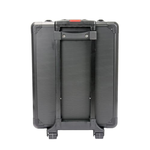 Black Hand Tool Box With 4 Layers Of Toolset,Aluminum Trolley Case Tool Set,Rolling Tool Case Box On Wheels,899pcs Household Hand Kit for House Repair, Garden, Office