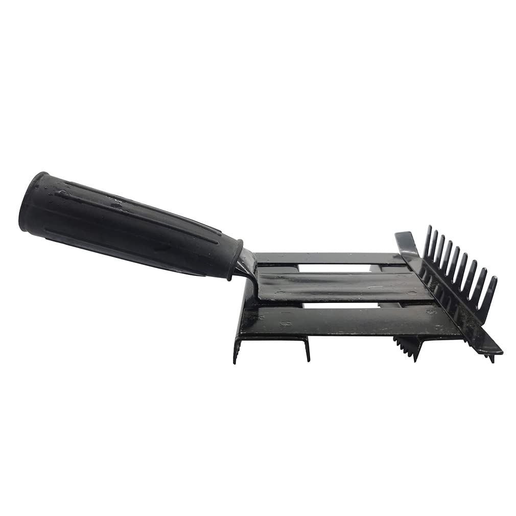 QIQIRO Livestock Shedding Comb, Metal Livestock Brush Tools for Cow, Horse, Sheep (Black), 7.87 X 5.5