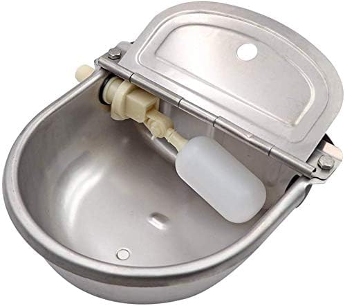 2 Pack Float Valve Stable Water Automatic Pet Water Dispenser Shut Off 1/2" Automatic Waterer Bowl Fill Feed Water Trough with Adjustable Arm Horse Cattle Sheep Pig Dog