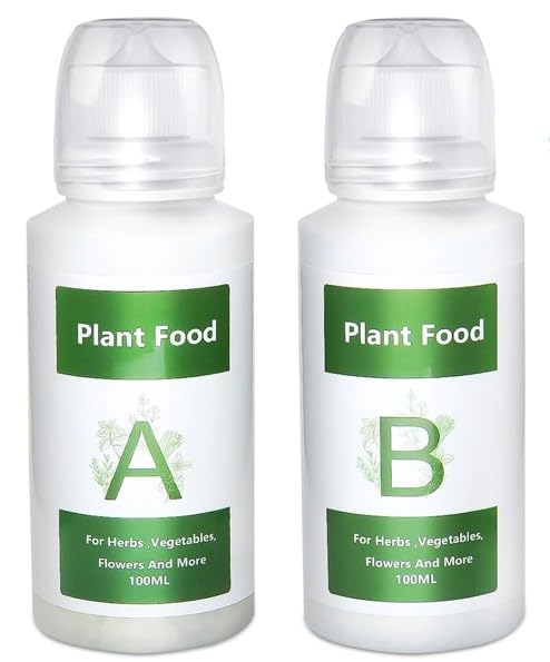 Hydroponic Nutrients AB Plant Food Nutrients, Plant Food A & B Hydroponics Supplies, Indoor Plant Fertilizer for Hydroponics Growing System