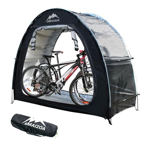 MAIZOA 83 x 32 x 65 in Outdoor Bike Covers Storage Shed Tent,210D Oxford Thick Waterproof Fabric,Outdoor Aluminum Alloy Bracket Bicycle Storage shed, Neat Tent Bicycle Cover