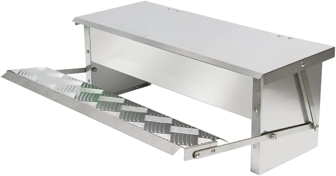 MODUODUO Automatic Chicken Feeder Treadle Poultry Feeders 11lb/5kg Feeding Trough for Chickens, Pheasants, or Roosters