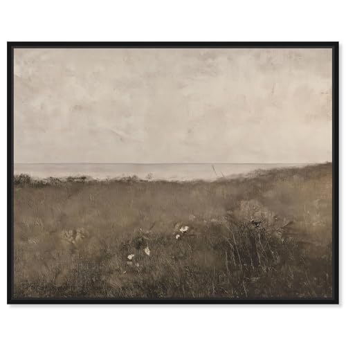 Art Remedy Farmhouse Landscape Canvas, 45" x 36", Black Frame, Dust Settles