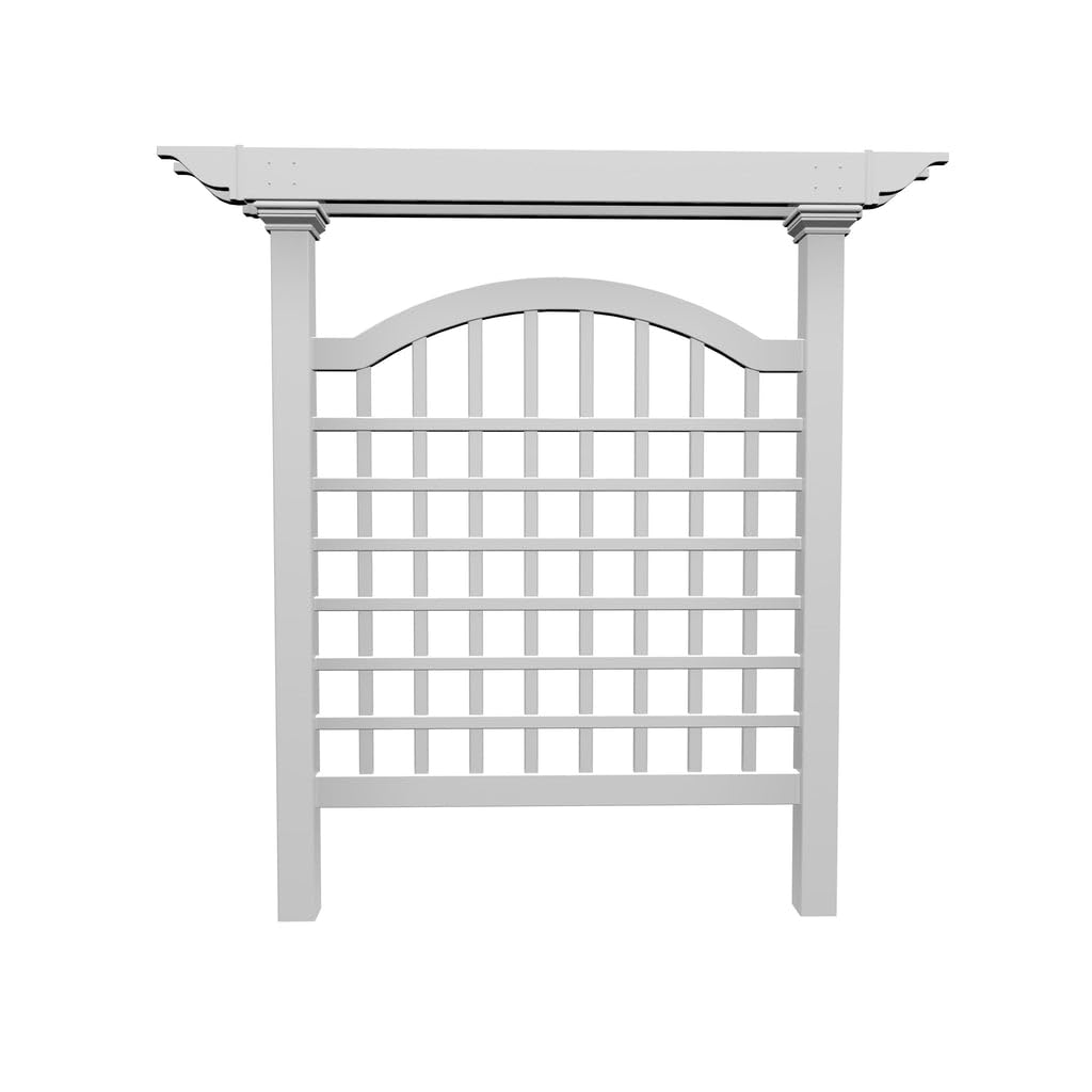 Vita Manchester White Vinyl Trellis – 60" x 82" PVC Lattice Privacy Screen for Climbing Plants & Vines, BPA & Phthalate-Free, Durable Outdoor Garden Décor, Easy Installation, Weather-Resistant