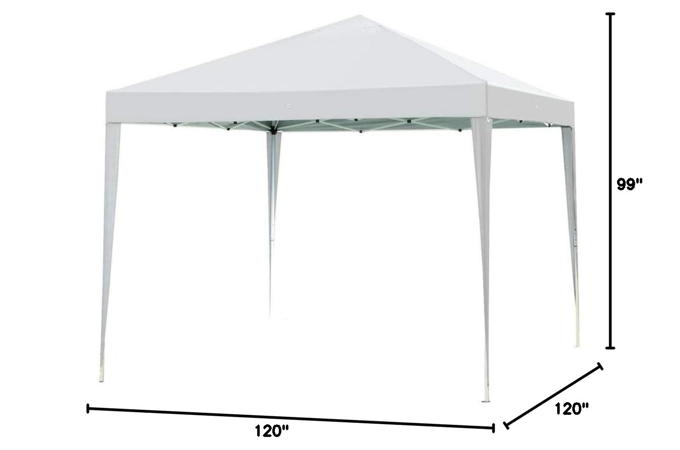 Impact Canopy 10' x 10' Canopy Tent Gazebo with Dressed Legs, White