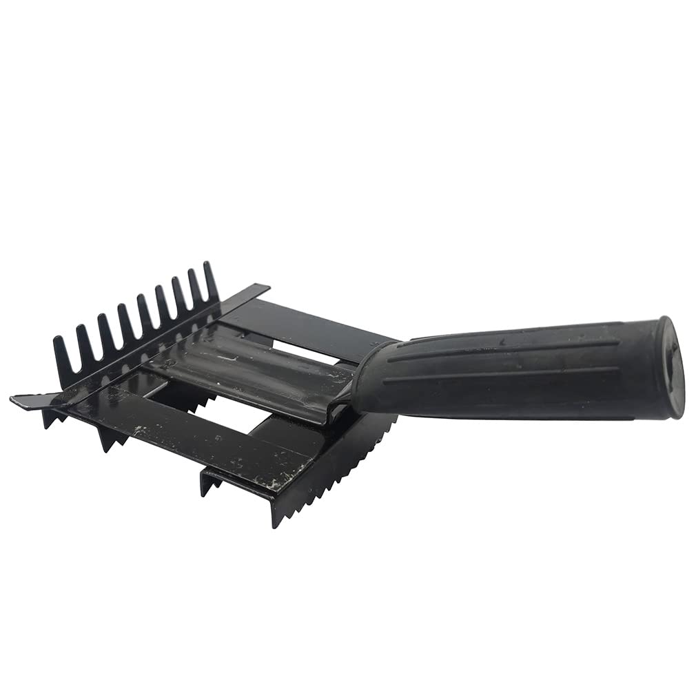 QIQIRO Livestock Shedding Comb, Metal Livestock Brush Tools for Cow, Horse, Sheep (Black), 7.87 X 5.5