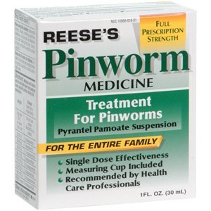Reese's Pinworm Medicine Liquid for Entire Family, Full Prescription Strength, 1 Oz, Pack of 3, #1 Doctor Recommended Single Dose Pyrantel Pamoate Dewormer for Adults & Kids Ages 2+, Banana Flavor