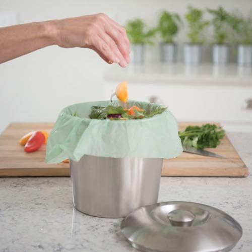 Hippo Sak Compostable Small Food Scrap Bags, 40 Count with Dispenser