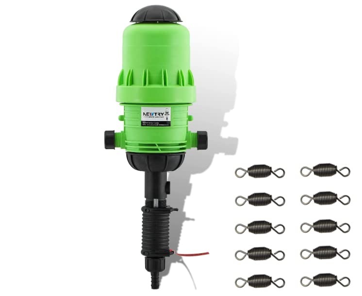 NEWTRY 0.4%-4% Fertilizer Injector for Drip Irrigation + 10pcs Springs