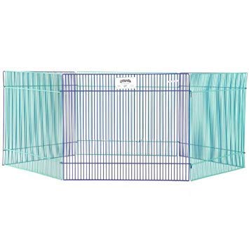 MidWest Homes for Pets Small Animal Pet Playpen/Exercise Pen, Blue and Green,1 Count (Pack of 1), Small Animal Playpen.