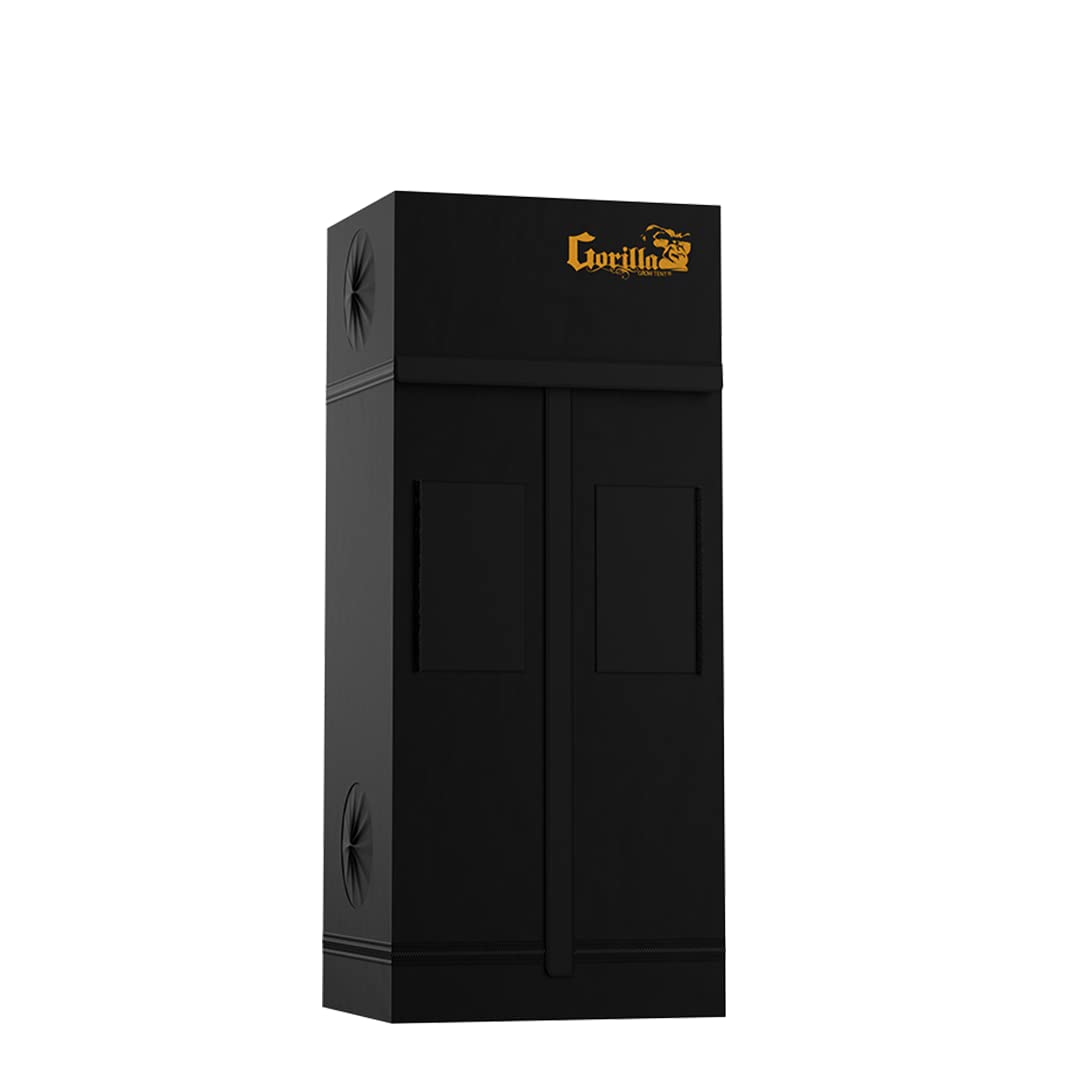 Gorilla Grow Tent Pro 2 x 2.5 x 5'11 to 6'11 w/Included Extension Kit - Tallest Premium Indoor Grow Tent, Thickest & Most Durable Gorilla Canvas, Strongest w/ 300lb Hang Capacity, Hydroponic Grow Box