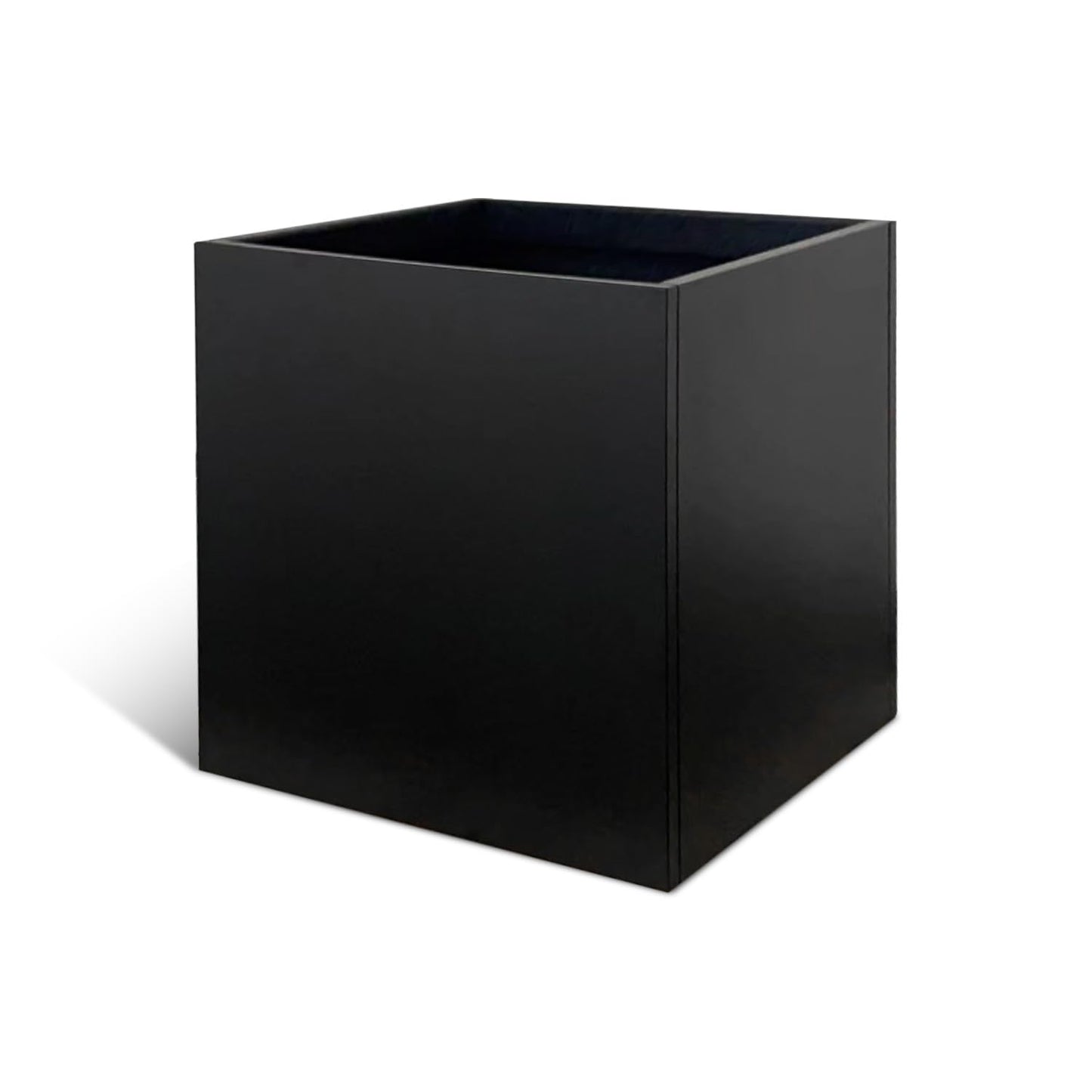 GZGNEEVL Galvanized Steel Black Planter Box Square 27.6 in Metal Large Planter Box Outdoor Indoor Huge Cube Heavy Duty Flower Pot Modern Commercial Residential for Patio, Deck, Yard, Garden