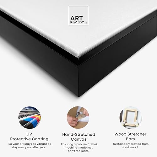 Art Remedy Farmhouse Landscape Canvas, 45" x 36", Black Frame, Dust Settles