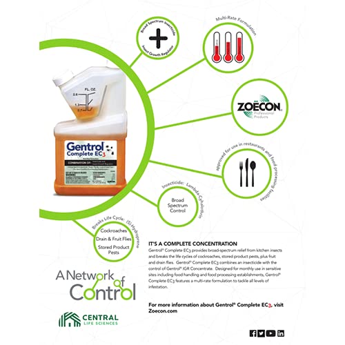 Zoecon 10578 Gentrol Complete EC3 Insecticide and Growth Regulator, Orange