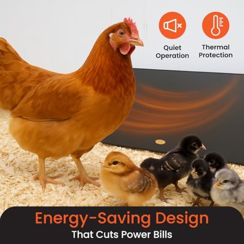 Cozy Products Cozy Chickens Coop, Flat-Panel Radiant Heater with Thermal Protector, Energy-Efficient, Easy to Install, Ideal for Small Animals, Chicken Coop Accessories, 150 Watts