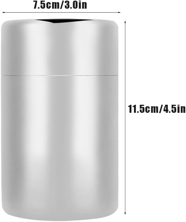 Joyzan Stainless Steel Tea Canister, Airtight Tea Tin Storage Container Loose Coffee Beans Bags Jar Sugar Kitchen Counter Pantry Seasoning Candy Herbs Spices Flour Rice Pasta Food Powder Grains 400ML