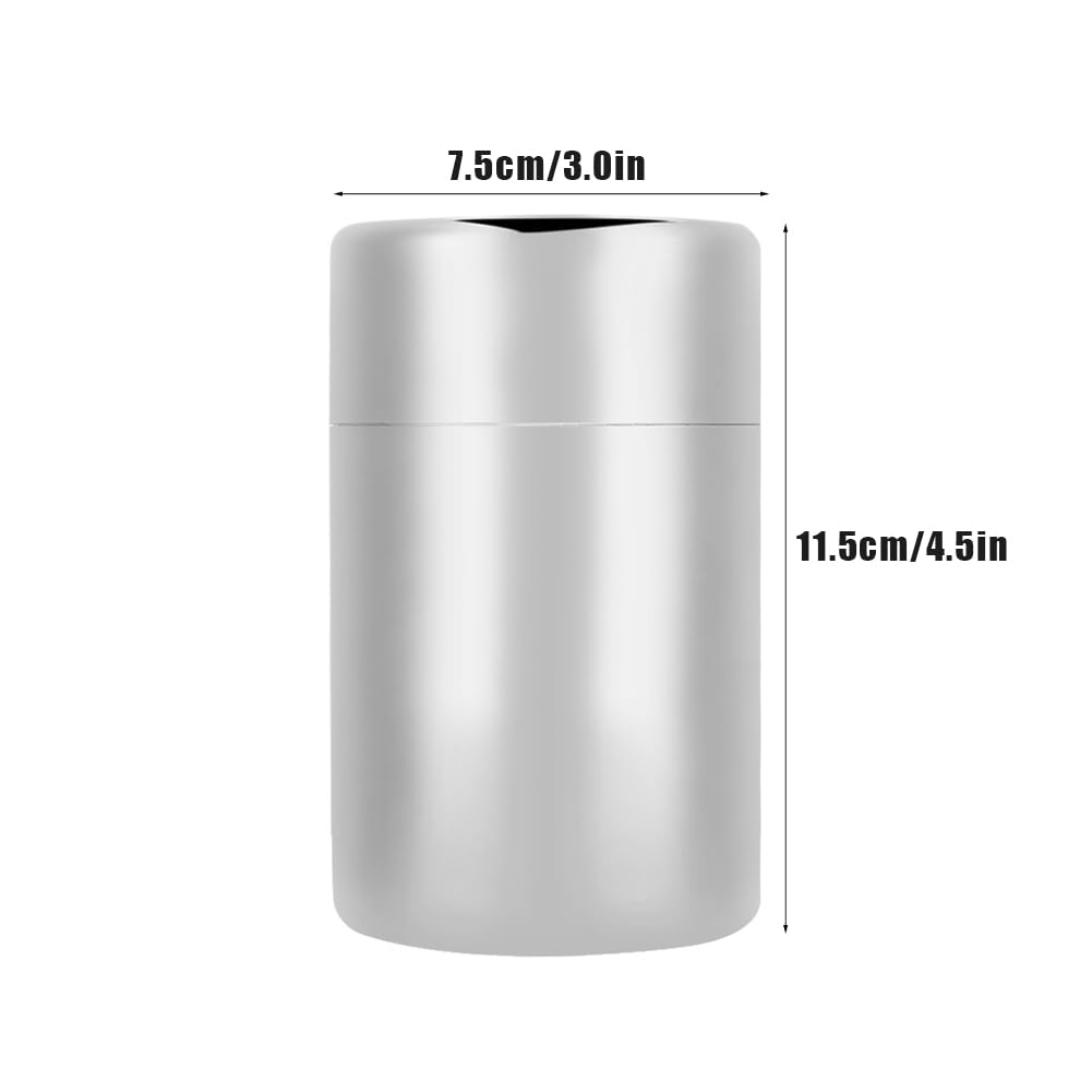 Joyzan Stainless Steel Tea Canister, Airtight Tea Tin Storage Container Loose Coffee Beans Bags Jar Sugar Kitchen Counter Pantry Seasoning Candy Herbs Spices Flour Rice Pasta Food Powder Grains 400ML