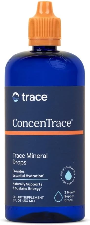 Trace Minerals ConcenTrace Trace Mineral Drops | Supports Energy, Digestion, Bone Health & Hydration, 70+ Ionic Trace Minerals w/Magnesium, Chloride & Potassium | Keto, Vegan & Non-GMO | 96 Servings