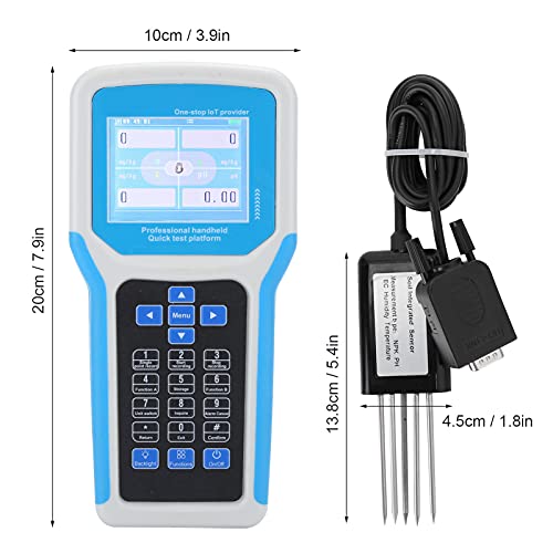 Soil Tester, 7 in 1 Large Digital Display Soil Test Kit with , Temperature, Conductivity, Nitrogen, and Test, Handheld Nutrient Plant Fertilizer Soil Meter Data Logging