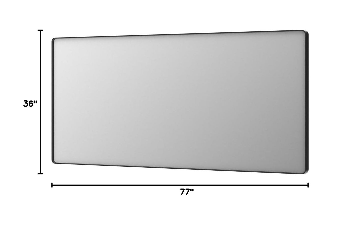 LOAAO 77X36 Inch Black Metal Framed Bathroom Mirror for Wall, Matte Black Bathroom Vanity Mirror Farmhouse, Large Rounded Rectangle Mirror, Anti-Rust, Tempered Glass, Hangs Horizontally or Vertically