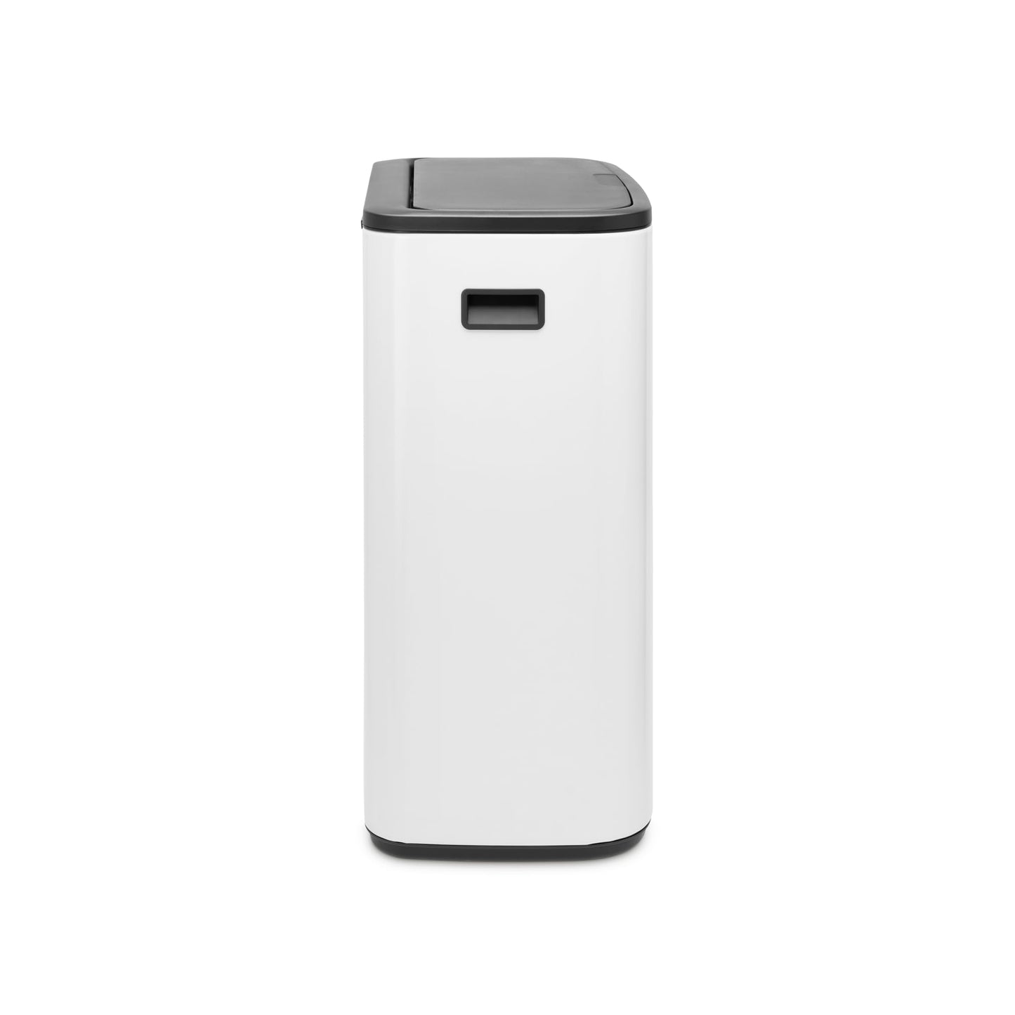 Brabantia Bo Touch Top Trash Can - 1 x 16 Gal Bucket (White) Soft Open/Close Kitchen Garbage & Recycling Can with Removable Compartment
