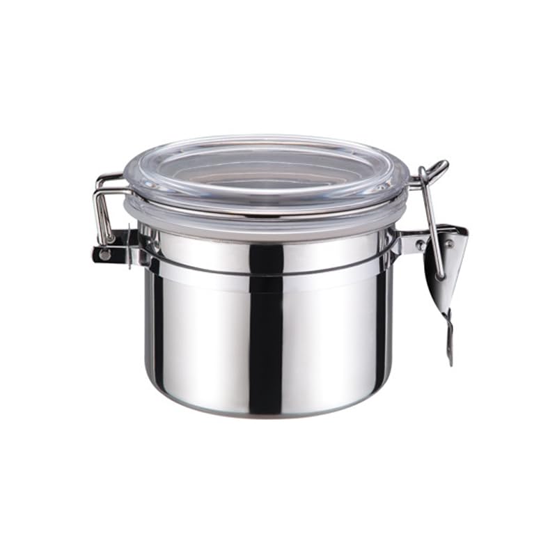 Malisseladi Tobacco Jar Food Storage Tin Can Container Stainless Steel Airtight Lid for Home Kitchen Snack