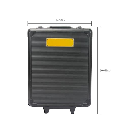 Black Hand Tool Box With 4 Layers Of Toolset,Aluminum Trolley Case Tool Set,Rolling Tool Case Box On Wheels,899pcs Household Hand Kit for House Repair, Garden, Office