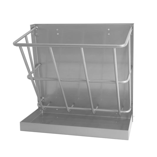 BUYYAH Hay Feeder Goat, 21 Gallon Multiple Sided Goat Hay Rack, Heavy Duty Iron 2 in 1 Hay Rack for Sheep, Horses, with Detachable Grain Tray, Effortless Installation in Farm, Yield