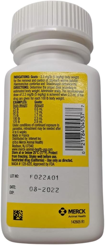 Merck Goat Dewormer 125ml, 2 pack