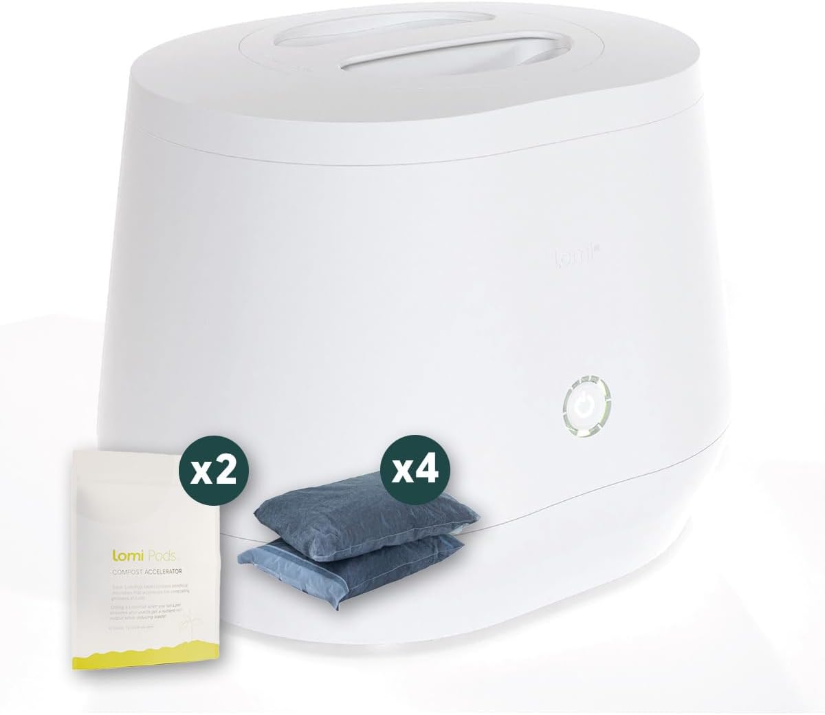 Lomi Bundle | World's First Smart Waste Electric Kitchen Composter + 90 Cycles of Lomipods | Turn Waste into Natural Fertilizer with a Single Button with Lomi, Smart Waste Electric Kitchen Composter