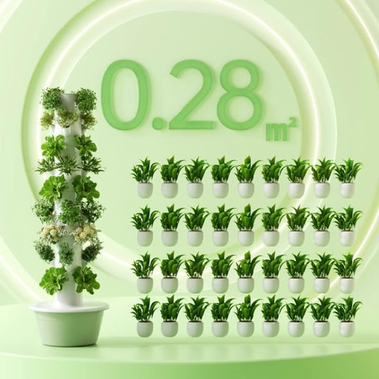 TIRUSS Hydroponic Growing Kit System with 4 LED Grow Lights,Hydroponics Tower Set, 7 Layer 28 Pots Planter, Vertical Hydro Tower Indoor Herb Garden Kit for Lettuce, Veggies, and Fresh Greens