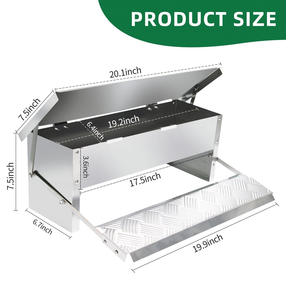 MODUODUO Automatic Chicken Feeder Treadle Poultry Feeders 11lb/5kg Feeding Trough for Chickens, Pheasants, or Roosters