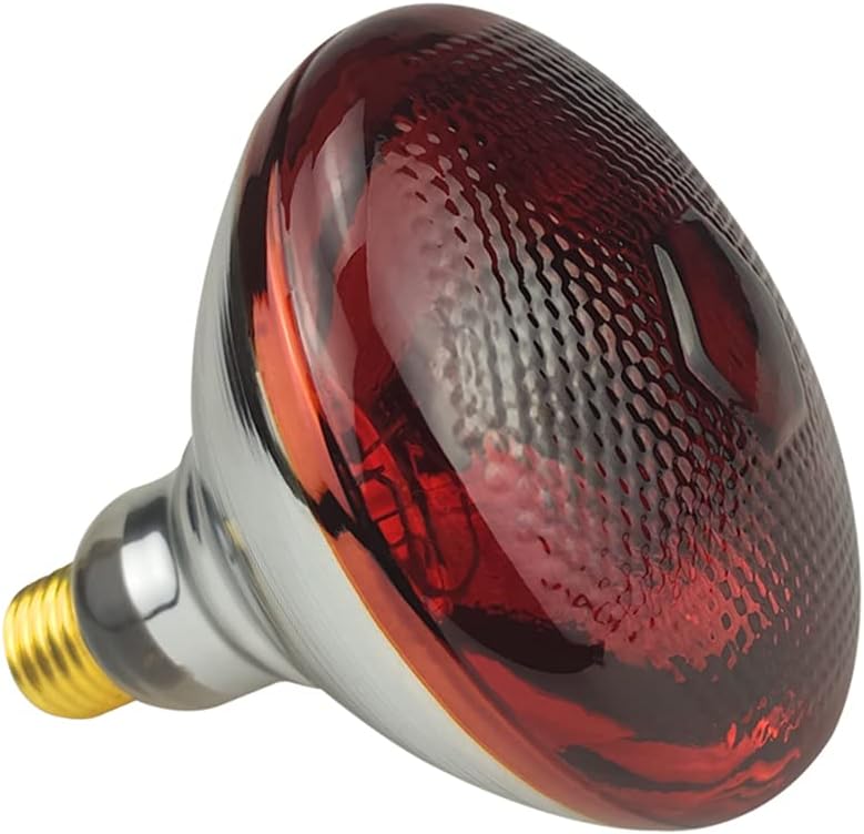 BONGBADA Heat Lamp PAR38 250W 2 Pack Red Infrared Heavy Glass Lamp Bulb for Food Service,Brooder Bulb,Chicks,Pet, Bathroom,Light Therapy,Reptiles and Amphibian.