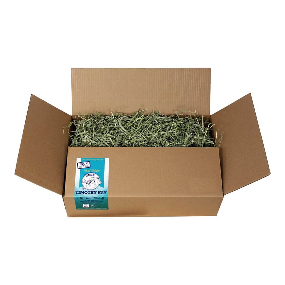 Grandpa's Best Timothy Hay for Rabbits, Guinea Pigs, Chinchillas, Hamsters & Gerbils, 20lb Loose Boxed, Brown