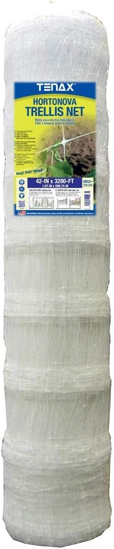 Tenax 100521799 Hortonova Sm Plant Trellis Net, 42" x 3280', White