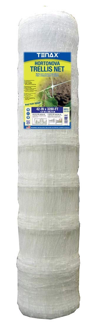 Tenax 100521799 Hortonova Sm Plant Trellis Net, 42" x 3280', White