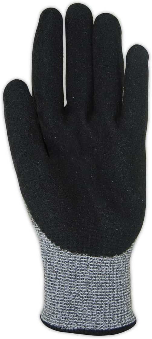 MAGID Griffin Gear ANSI A3 Hyperon Blended Sandy Nitrile Coated Work Gloves, 144 Pairs, Size 9/Large, GPD255