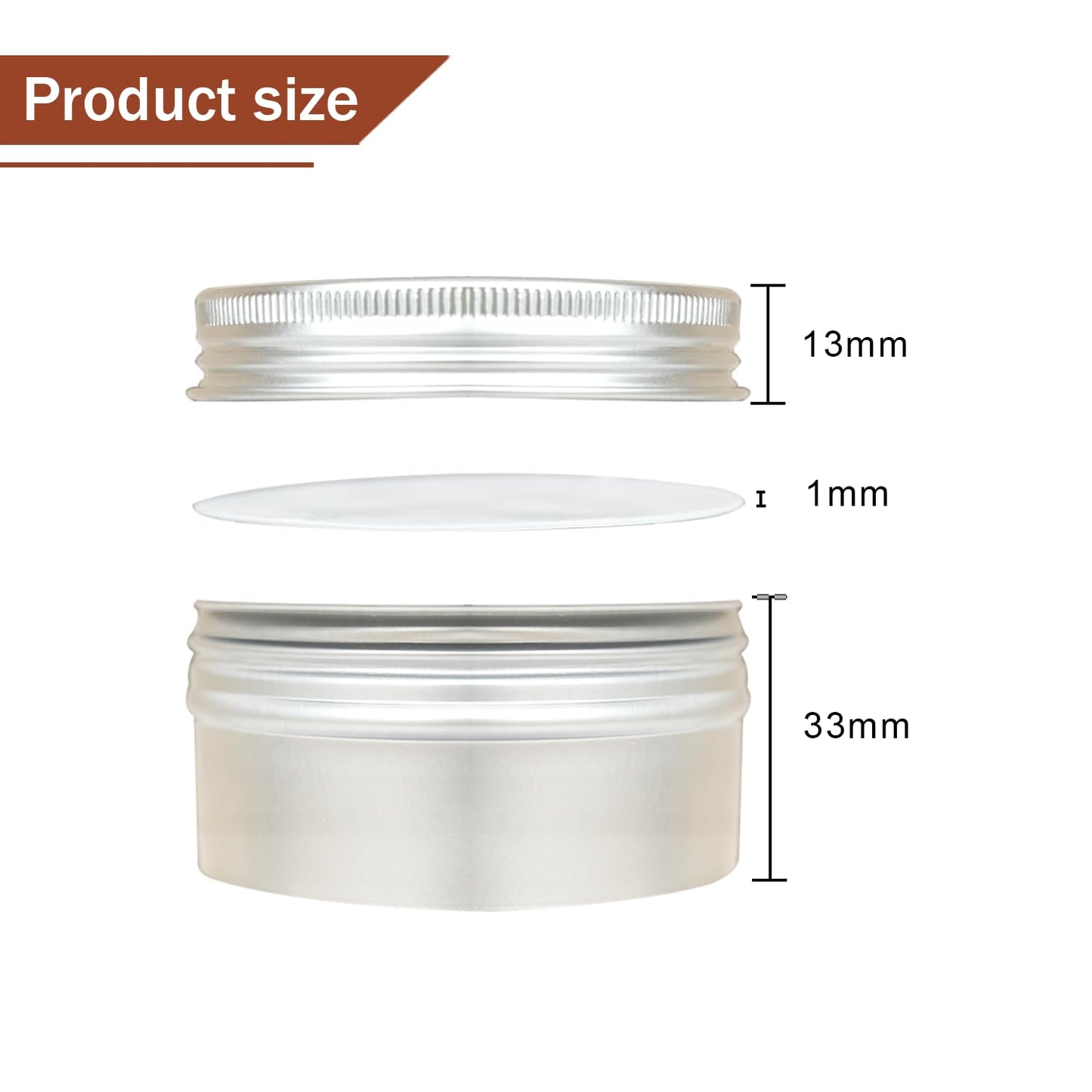 LIYAR 3 oz Tins Aluminum Can 20 Pack Salve Tins Metal Tin Jars, 3oz Tin with Lids Refillable Containers With Screw Top and Labels for Salve,Candle,Spices or Balms(Silver)