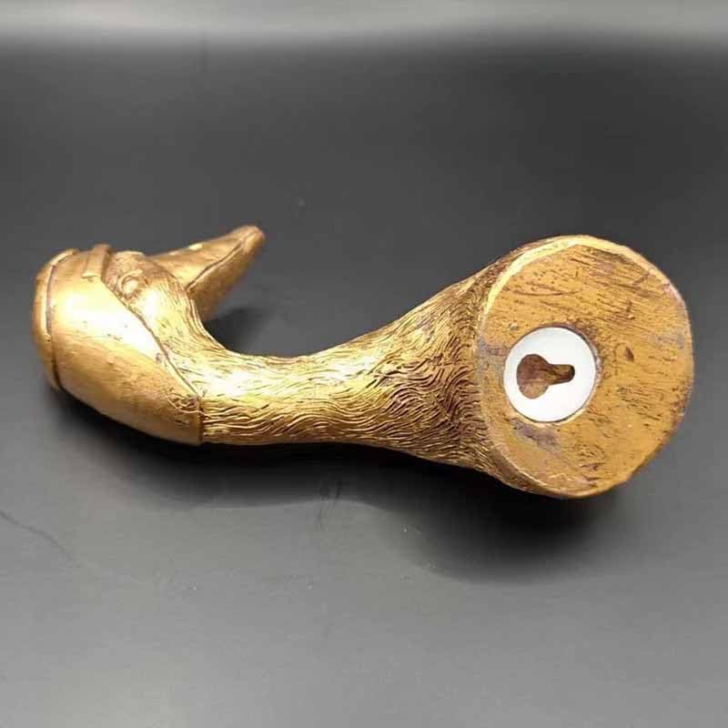 Coyoohouse 3D Head Wall Mount Samll Ornament, Animal Heads for Wall Art Hanging Sculptures, Small Metal Wall Resin Art Wall Decor Ornament Waterproof Bronzed Resin Decorations for Home(Duck)